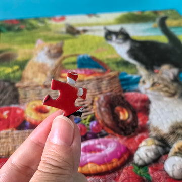 500 Piece Puzzles For Adults - Difficult Jigsaw Puzzles For Adults Challenging - Picnic Kittens And Donuts