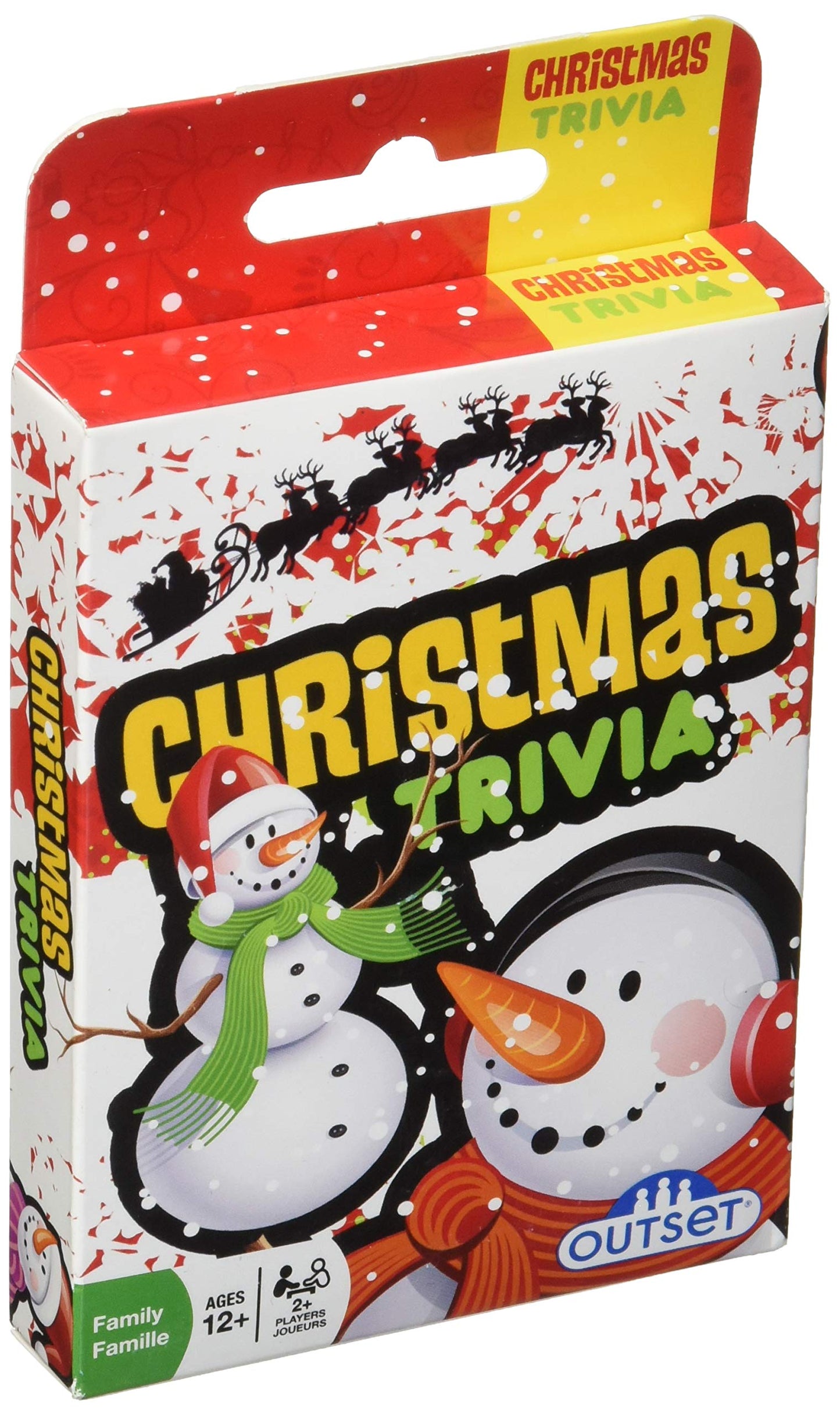 Outset Media Christmas Trivia Card Game - Travel Sized - For 2 Or More Players Ages 12 And Up