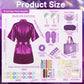 Hoemwarm 122 Pcs Purple Girls Spa Party Kit, 10-Pack Slumber Party Favors with Satin Robes, Tote Bags, and Nail Salon Accessorie