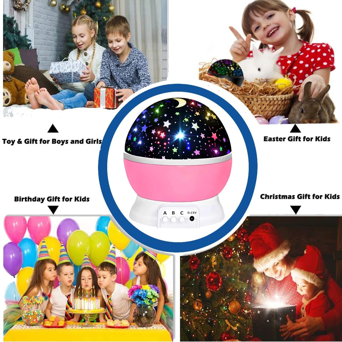 Toys For 1-10 Year Old Girls,Star Projector For Kids 2-9 Year Old Girl Gifts Toys For 3-8 Year Old Girls Christmas Gifts For 4-7 Year Old Boys Sensory Toy Birthday Gifts Stocking Stuffers For Kids