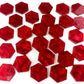 C4Labs Resource Tokens | 90pc Acrylic Game Tokens | 30 of Each Color (Red, Violet, Blue) | Hexagon | Symphony Collection