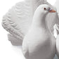 Lladró Porcelain Figure Of White Glossy Pair Of Doves. Figure Of Dove Lovers.