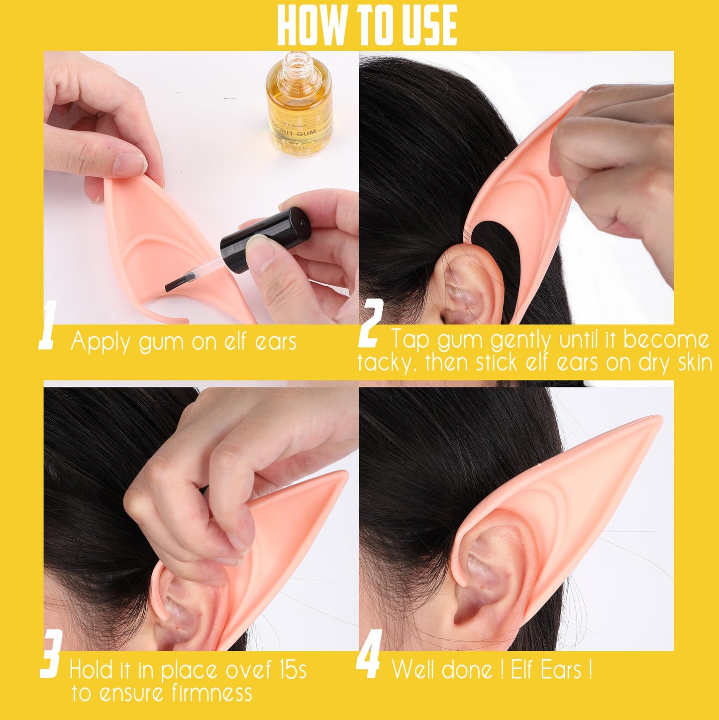 CCbeauty Special Makeup Liquid Spirit Gum Glue and Adhesive Remover Kit for Face, Skin, Body, Stage, Cosplay Makeup Wig Glue for
