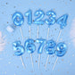 PHD CAKE 2.76 Inch Diamond Blue 5 Number Birthday Candles, Blue Number Candles, Cake Number Candles, Party Celebration