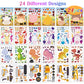 24 Sheets Make A Face Sticker Sheets For Kids Todders Activities, Make Your Own Stickers With Unicorns Dinosaur Construction And