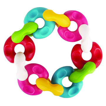 NADS Technologies Toddler Plastic Chain Link Interlocking Blocks Educational|Construction Blocks For Kids|Colorful Star Building