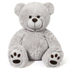 LotFancy 20 inch Gray Teddy Bear Plush Toy, Cute Footprints, Soft Stuffed Animal Gift for Kids, Baby Shower, Birthday, Christmas, Easter