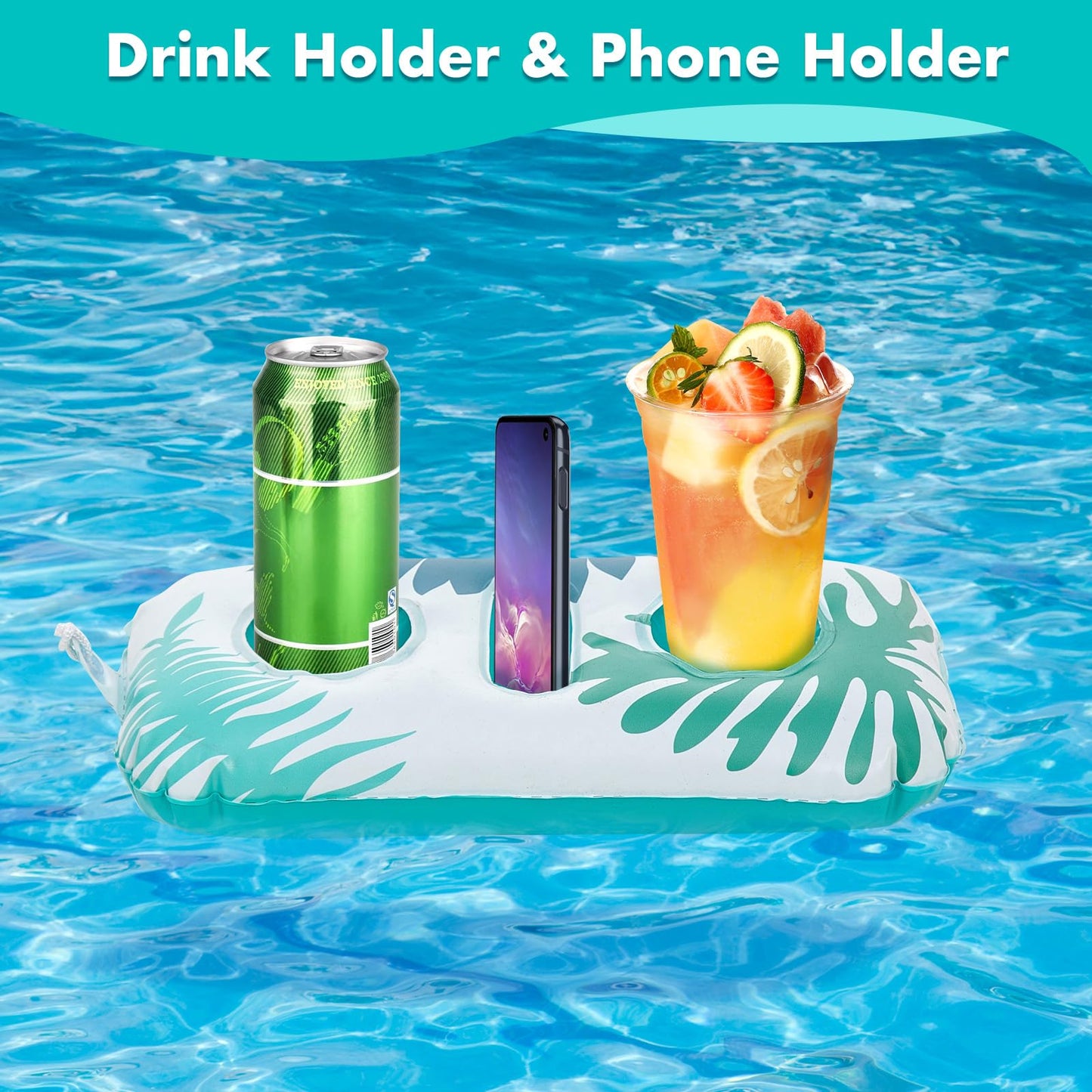 Pool Floats mature-themed Heavy Duty Inflatable Pool Lounger with Adjustable Backrest Cup Holder Floating Pool Tanning Rafts Water Floaty Lounge Lake Beach Party Games