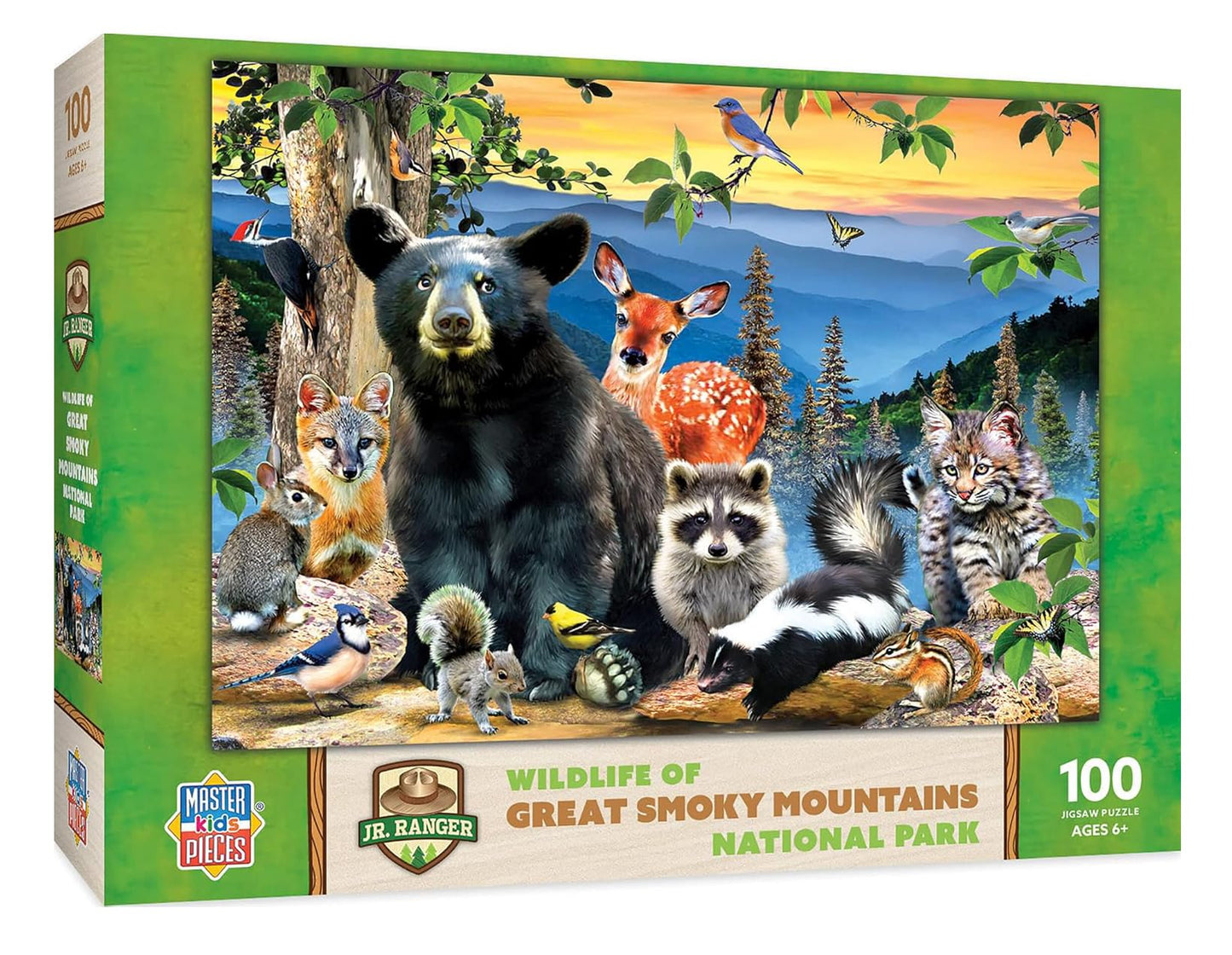 Wildlife Of Great Smokey Mountains National Park 100 Piece Jigsaw Puzzle