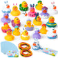 H1Vojoxo Easter Rubber Ducks For Cruise - 60Pcs Assorted Bunny Rubber Duckies For Kids Pool Bath Toy Bag Fillers Gifts Cruise Du
