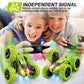 HIEKYOIT Remote Control Car for Kids Ages 6+, RC Cars Stunt Car Toy 4WD Double Sided 360 Rotating Remote Control with Headlights