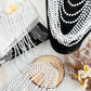 100 PCS White Bead Necklaces, 33'' White Mardi Gras Beads, Christmas Beads Necklaces, 4th of July Beads Necklaces, Parade Throws