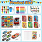 BenLouis 84Pcs Race Car Party Favors Racing Theme Coloring Books Crayons Sticker Set Bulk for Kids Fast Racecar Wheels Birthday