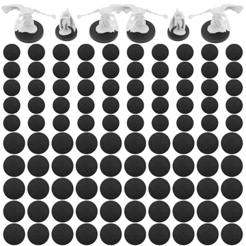Displaymore 100Pcs Mix Round Plastic Model Bases 25Mm/32Mm For Gaming Miniatures Or Wargames Role Playing Board Game Figure Toy
