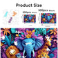 Ruikiyart Wooden Puzzles for Adults, 5MM 500 Pieces Animal World Wooden Jigsaw Puzzles, Unique Shaped Puzzle Gifts for Adults an
