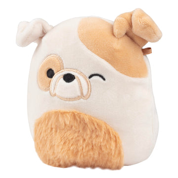 Squishmallows 5-Inch Brock The Bulldog Plush Toy - Soft, Squishy, Collectible Stuffed Animal for Kids, Girls & Boys - White