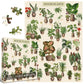 Vintage Houseplant Puzzle 1000 Pieces For Adult, Botany Succulent House Plant Puzzle, 39 Common Indoor Plants Jigsaw Puzzles