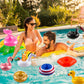 Sonarun 60 Pack Inflatable Drink Holders Inflatable Pool Cup Coasters Inflatable Drinking Cup Holder With Air Pump For Swimming