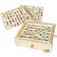 Sterling Games Wooden Labyrinth With 3 Swappable Boards – Classic Maze Game With 60, 36, And 25 Waypoints – Wooden Tilt Puzzle With Knob Control And 3 Steel Marbles For Kids Age 6+