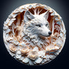 Wooden Puzzles For Adults, Flat Puzzle With 3D Visual Effect, White Wolf Wooden Jigsaw Puzzles For Adults 200 Piece, Unique Shap