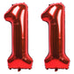 40 In Red Number Balloons Helium Foil Mylar Balloon Birthday Party Banquet Decoration Digital 11