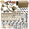 Desert Tan Army Accessories Kit 325 Pcs Military  Pack Gear E.O.D Suit NVD Helmet Shipping Container protective coveringy Building Block Toy for Soldiers Compatible with Major Brands