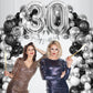 30Th Birthday Decorations Black Silver,30Th Birthday Balloon Garland Party Decorations With Number 30 Foil Balloons,Happy Birthd