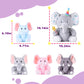 Earthsound Elephant Mom And Baby Stuffed Animal Mommy Plush Toy,16    Cute Small Mama Soft Toy With Little Babies,Family Set Gif