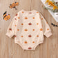 Fybitbo Halloween Baby Girl Boy Clothes Pumpkin Romper Sweatshirt Onesie Long Sleeve Bodysuit Top Fall Winter Outfit (Halloween