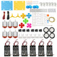 DC Motors Kit for Kids, 6 Set 159pcs Mini Electric Hobby Motor Strong Magnetic with Plastic Gears, Shaft Propeller, Plastic Whee