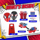 Capexia Superhero Web-Slinging Toy Set - 2 Web Shooters, 2 Masks, Gloves & Cape, Red/Blue/Black, Ages 3+, Indoor/Outdoor Role-