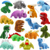 16 Pack Plush Dinosaurs Bulk  Mini Dinosaur Figures Assortment Keychain Toy  Soft Dino Stuffed Animal Set Gifts for Kids  Easter Basket Stuffers  Goody Bag Filler  Doll Machine  Toddler Party Favors