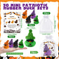 50 Pcs Halloween Rubber Duck for Bath Pool 2 Inch Boo Spooky Orange Purple Trick or Treat Sunglass Bath Duck 50 Card 50 Organza