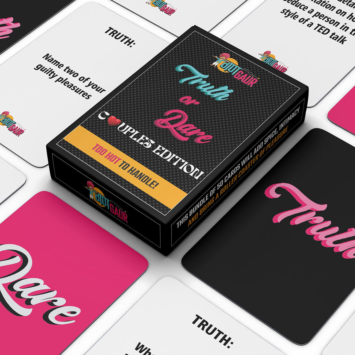 Gangaur Truth Or Dare Couples Edition Playing Cards For Couples Pack Of 50 Cards Featuring Love And Crazy Challenges