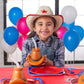 Fun Express Cowboy Hat Cups with Lids & Straws - 15 oz Western Party Cups Kids Birthdays Themed Celebrations & Cowboy Parties -