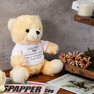 Deekin 2 Pcs Sympathy Gift Small Bear 9.8 Inch Plush Stuffed Animal With A Bear Hug Sign Condolences Memorial Loss Of Loved Ideal Gift For Funeral Birthday Baby Showe(Beige, White)