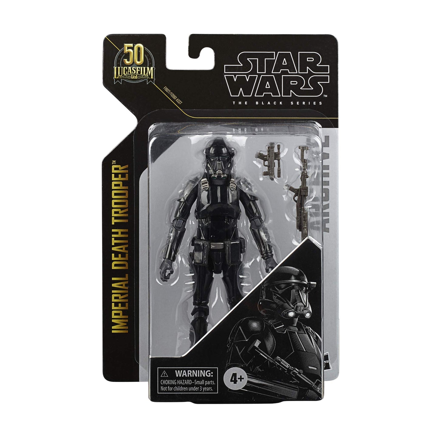 STAR WARS The Black Series Archive Imperial Death Trooper Action Figure - 6-Inch, Black, Plastic, Model F1907, Rogue One 50th Anniversary