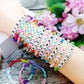 60 Pcs Colorful Friendship Bracelet Set for Girls Stretchy Bracelets for Kids and Women Beaded Friendship Bracelets for Teen Gir