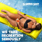 TRC Recreation Sunsation 1.75  Thick Vinyl Coated Foam Swimming Pool Float Mat mature-themed Lounger with Built-In Roll Pillow  Yellow