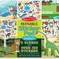 Melissa & Doug Reusable Sticker Pad: Habitats - 150+ Stickers - FSC Certified - 14.1" x 11.2" - Multicolor - Model 4196