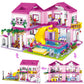 Pink Girls Summer Villa Friends Building Set Compatible With Lego Friends Construction Educational Toy For Kids Age 8-12 And Up 1018 Pcs