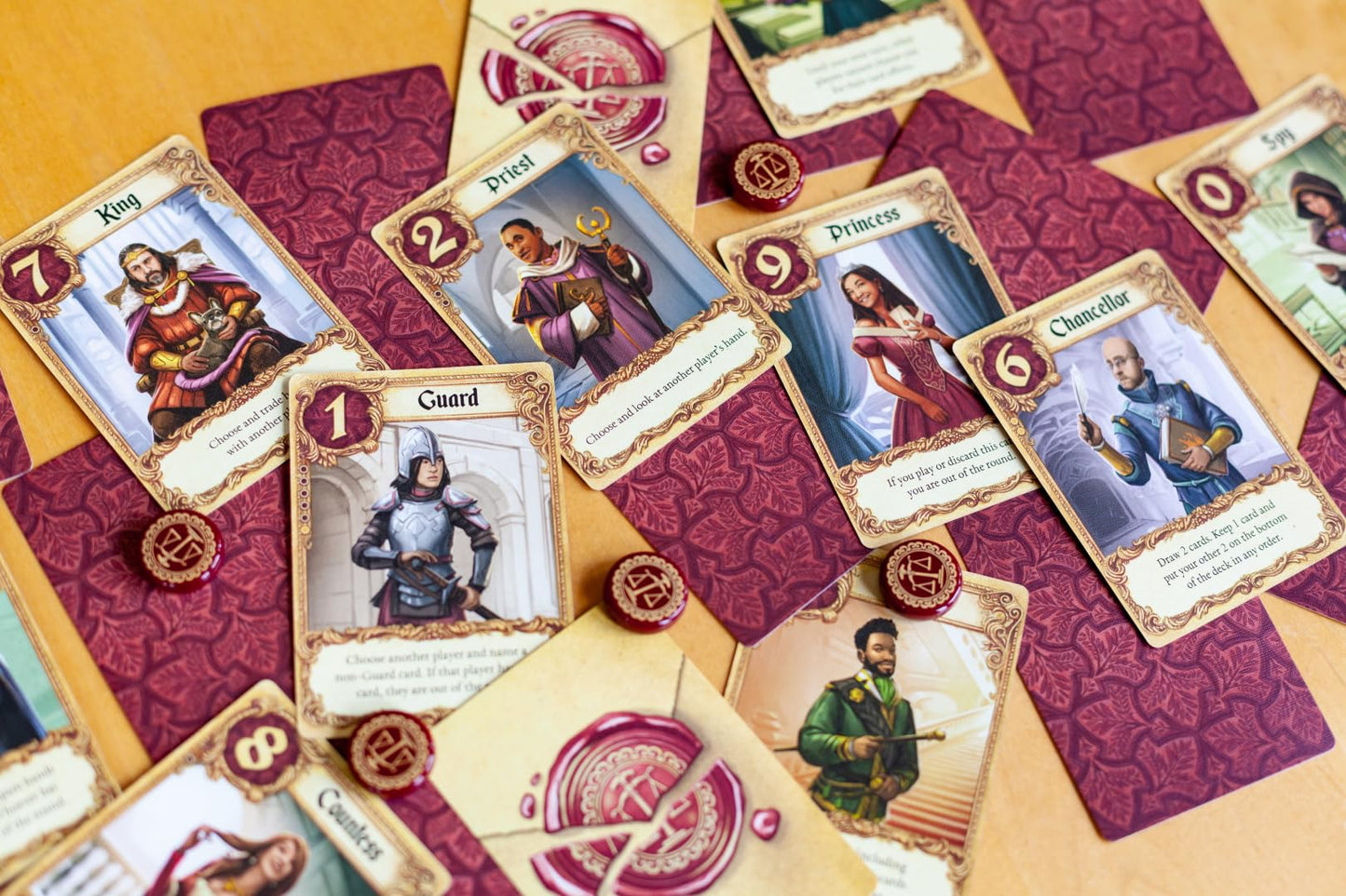Z-Man Games Love Letter Card Game - Strategy Deduction for 2-6 Players, Ages 10+, Cardstock, 20 Min Playtime, Multicolor