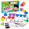 Coogam Magnetic Ten Frame Set, Math Manipulative Games For Kids With 6 Ten Frames 60 Magnetic Math Counters, Montessori Educational Toy Gift For Preschool Kindergarten 3 4 5 Year Old Toddlers