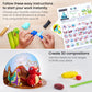 ARTEZA Kids Air Dry Clay, 42 Bars, Dinosaur Modeling Clay Kit, 14 Mini-Stages, 14 Googly Eyes, 3 Glitter Glues, 1 Craft Tool, 7