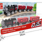 Hape Steam-Era Freight Train | Classic Black & Red Childrens Locomotive Toy with Unloadable Freight Wagons