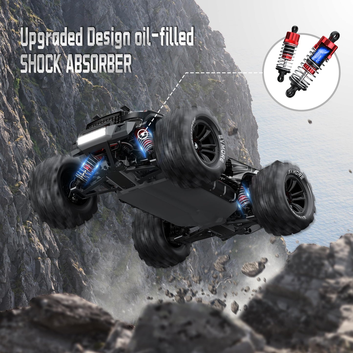 1/16 Brushless RC Cars for Adults & Boys, Fast 43 Mph, Electric 4WD High Speed RC Car, All-Road Remote Control RC Truck with Two