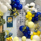 Blue Balloon, Blue And Yellow Balloons Set, 50Pcs 12 Inch Royal Blue Yellow White Balloons Confetti Blue Yellow Latex Balloons F