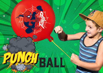 Ja-Ru Marvel Avengers & Spiderman Giant Punch Balloons (2 Pack, 4 Toys) Inflatable Bouncy Rubber Punching Balloons For Kids. Outdoor Toys. Bulk Comic Book Superhero Birthday Decorations. 6800-2