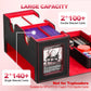 Uaono Card Deck Box For Mtg, Double Card Storage Box With 2 Commander Display & 1 Dice Tray, Fits 200+ Double Sleeved Cards, Card Organizer For Ccg Tcg Sports Cards (Black Red)
