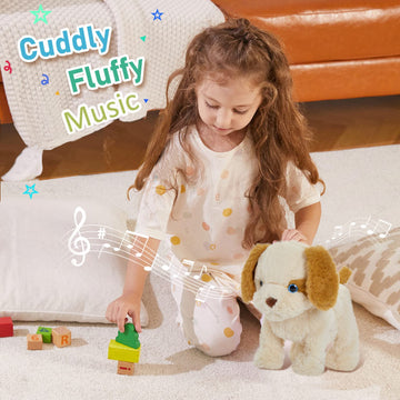 Cozyworld Walking Electronic Dog Plush Singing Interactive Puppy Stuffed Animals Animated Funny Toys Tail Wagging, Gifts For Boys Girls
